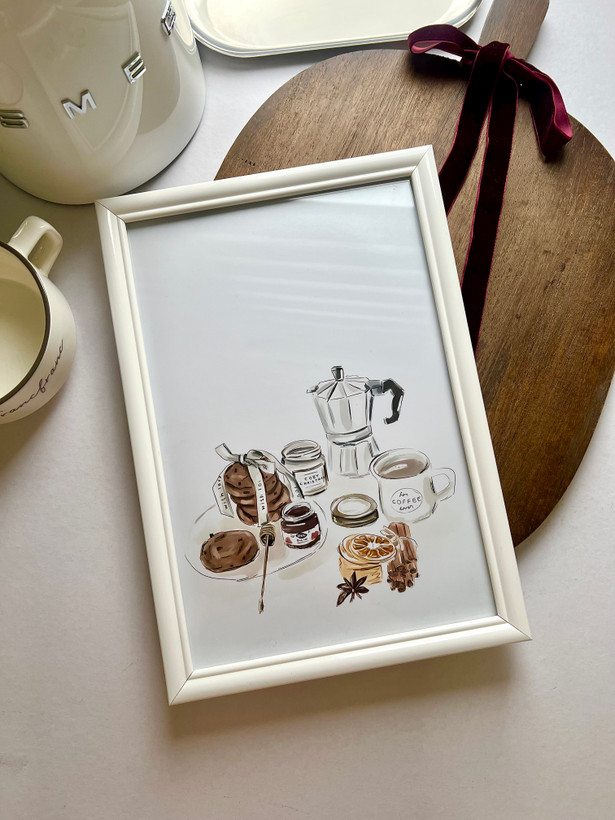 تابلو کافی بار و آشپزخانه Morning Coffee