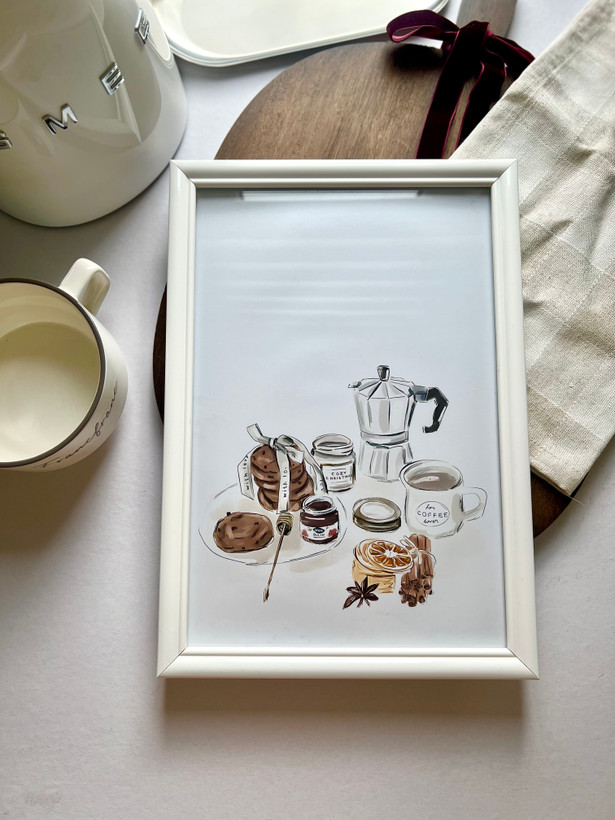 تابلو کافی بار و آشپزخانه Morning Coffee